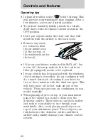 Предварительный просмотр 20 страницы Mercury Sable 1998 Owner'S Manual