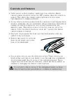 Предварительный просмотр 23 страницы Mercury Sable 2001 Owner'S Manual