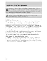 Предварительный просмотр 87 страницы Mercury Sable 2001 Owner'S Manual