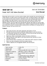 Preview for 1 page of Mercury VDB720P-V2 User Manual