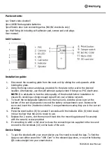 Предварительный просмотр 2 страницы Mercury VDB720P-V2 User Manual