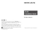 Предварительный просмотр 1 страницы Mercusys MU6H Quick Installation Manual