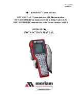 Preview for 1 page of Meriam MFC 4101 HART Operator'S Instruction Manual