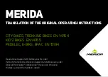 Preview for 1 page of Merida City Bikes Operating Instructions Manual