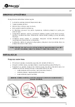 Предварительный просмотр 44 страницы Merida M30A Installation And Operating Manual