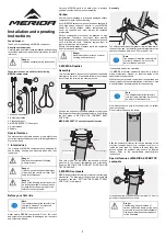 Merida Procraft Sattel Installation And Operating Instructions предпросмотр