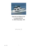 Meridian Yachts 2004 540 Operation Manual preview