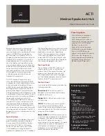 Предварительный просмотр 1 страницы Meridian AC11 Product Information & User Manual