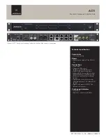 Предварительный просмотр 2 страницы Meridian Component Interlink Hub AC11 Technical Specifications