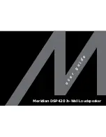 Meridian DSP420 User Manual preview