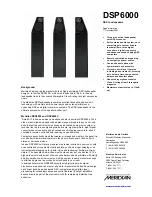 Meridian DSP6000 Specification Sheet preview