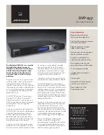 Предварительный просмотр 1 страницы Meridian DVP-2351 Specifications