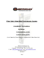 Preview for 1 page of Meridian FT/FR-2W2D/2D-x Installation Instructions Manual