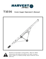 Meridian HARVEST T Series Operator'S Manual preview