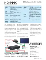 Preview for 2 page of Meridian hdmax 421 Specifications