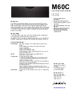 Preview for 1 page of Meridian M60C Specification Sheet