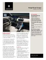 Meridian Range Rover Evoque Audio System Quick Manual preview