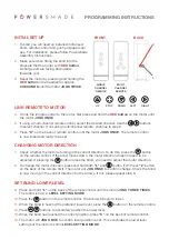 Preview for 1 page of Merit Blinds Powershade Programming Instructions