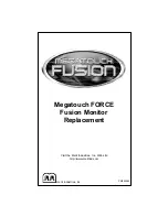 Preview for 1 page of MERIT INDUSTRIES Megatouch FORCE Fusion Replacement