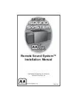 MERIT INDUSTRIES Remote Sound System Installation Manual preview