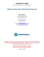 Предварительный просмотр 2 страницы MERITECH CleanTech 500EZ Installation And Operation Manual