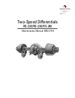 Meritor RS-220 Maintenance Manual preview