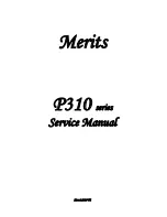 Предварительный просмотр 1 страницы Merits P310 series Service Manual