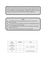 Предварительный просмотр 2 страницы Meriva MVK11IP User Manual