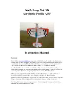 Merlin Hobbies Knife Loop Yak 3D Instruction Manual preview