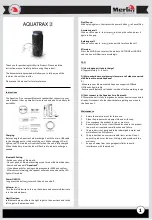 Merlin AQUATRAX 2 Quick Start Manual предпросмотр