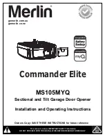 Merlin Commander Elite MS105MYQ Installation And Operating Instructions Manual preview