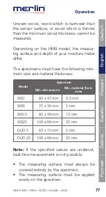 Предварительный просмотр 78 страницы Merlin DUO 25 Instruction Manual