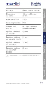 Предварительный просмотр 112 страницы Merlin DUO 25 Instruction Manual