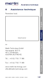 Предварительный просмотр 148 страницы Merlin DUO 25 Instruction Manual