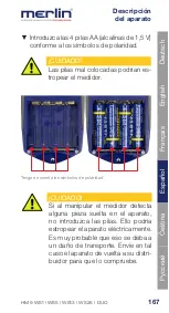 Предварительный просмотр 168 страницы Merlin DUO 25 Instruction Manual