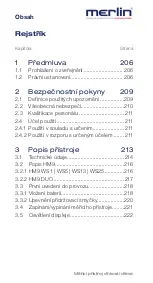 Предварительный просмотр 205 страницы Merlin DUO 25 Instruction Manual