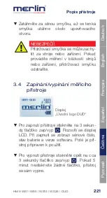 Предварительный просмотр 222 страницы Merlin DUO 25 Instruction Manual