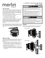 Предварительный просмотр 1 страницы Merlin E8003 User Manual