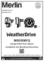 Merlin Merlin WeatherDrive MR555MYQ Installation And Operating Instructions Manual preview