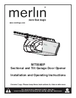Merlin MT5580P Installation And Operating Instructions Manual preview