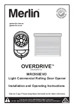 Merlin OVERDRIVE MRC950EVO Nstallation And Operating Instructions предпросмотр