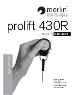 Merlin prolift 430R User Manual preview