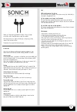 Preview for 1 page of Merlin Sonic M Instructions