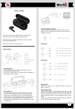 Merlin Sonic X ANC Quick Start Manual предпросмотр