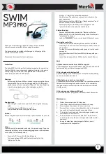 Предварительный просмотр 1 страницы Merlin Swim MP3 Pro Instruction Manual