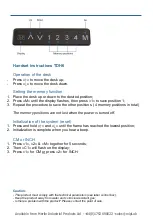 Merlin TDH6 Handset Instructions preview