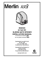 Preview for 1 page of Merlin XLR8 MGS524 Installation Manual