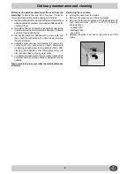 Preview for 9 page of Merloni FV 242 D Instructions for  and use Instructions For Installation And Use Manual