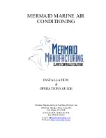 Preview for 1 page of Mermaid MARINE AIR CONDITIONER Installation And Operation Manual