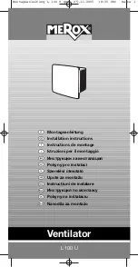 Merox L 100 U Installation Instructions Manual preview